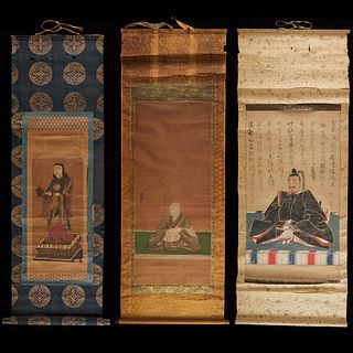 Grp: 3 Early Edo Japanese Scrolls