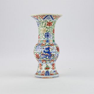 Chinese Porcelain Doucai Beaker Vase