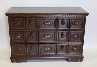 Antique Continental Highly Carved Commode.