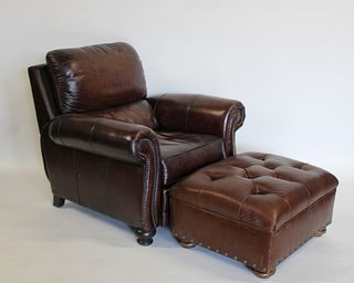 Vintage Leather Recliner Together With A Leather