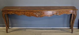 Midcentury Oak 1 drawer Console Table.
