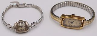 JEWELRY. (2) Lady's Gold Mechanical Watches.