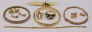 JEWELRY. Assorted 14kt Gold Diamond, Pearl, and