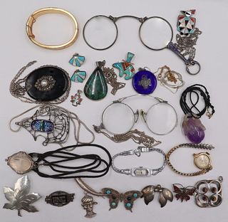 JEWELRY. Assorted Gold and Sterling Jewelry.