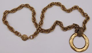 JEWELRY. Vintage Chanel Gold-Tone Necklace.