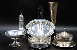STERLING. Assorted Sterling Hollowware Grouping.