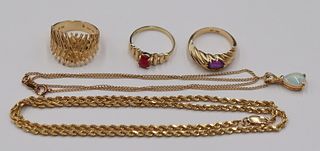 JEWELRY. Assorted 14kt Gold Jewelry Grouping.