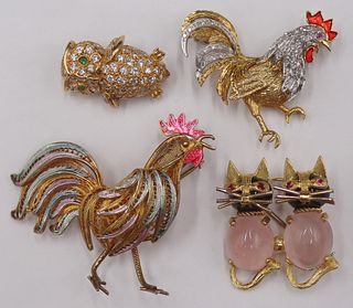 JEWELRY. Gold, Diamond and Colored Gem Figural