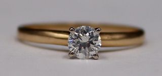 JEWELRY. 14kt Gold and Diamond Engagement Ring.