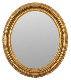 Rococo Revival Oval Giltwood Mirror
