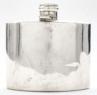 Victorian English Sterling Silver Flask