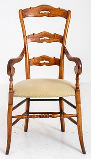 French Provincial Style Fruitwood Armchair