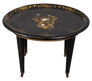 Victorian Lacquered Tray Side table