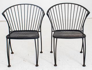 Midcentury Modern Style Metal Garden Chairs, Pr
