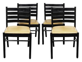 Modern Ladderback Side Chairs, Set of 4