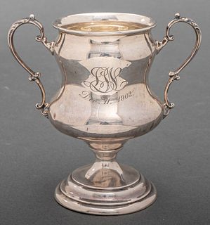 Sterling 2 Handled Urn Round Stepped Foot