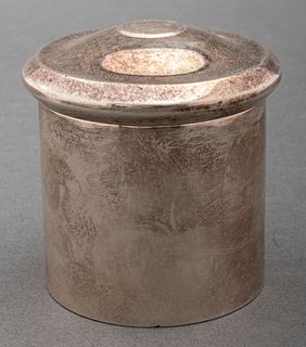 English Sterling Dresser Jar Birmingham 1945