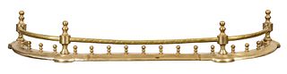 Brass Fender With Shaped Twisted Rail Motif