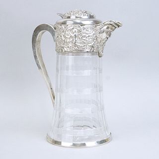 Victorian Silver and Glass Claret Jug
