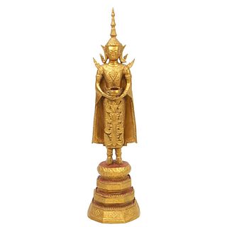 Thai Bronze Standing Buddha