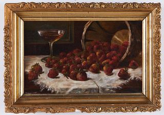 American Impressionist Still Life of Strawberries