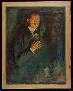 Edvard Munch Poster "Self Portrait with Burning Cigarette"