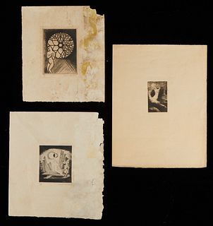 Grp: 3 Prints Kiyoshi Hasegawa w/ Odilon Redon