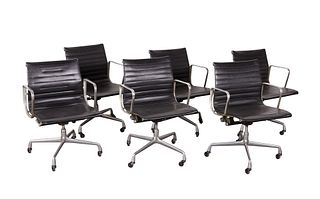 Set 6 Eames Aluminum Group Office Chairs