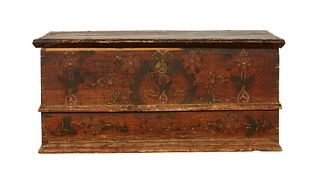 19th c. Painted German Blanket Chest