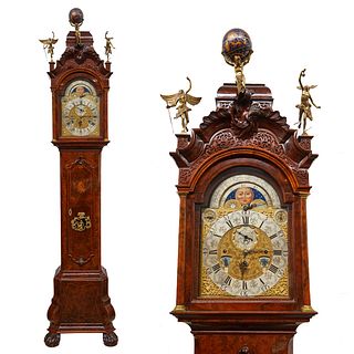 Johannes van Wyk Musical Tall Case Clock 18th c.