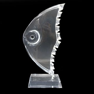 Abstract Fish Lucite Sculpture