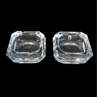 Daum Crystal Ashtrays in Boxes