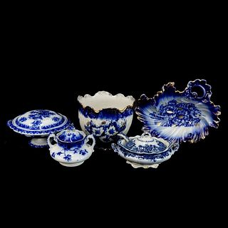 Flow Blue Porcelain Items