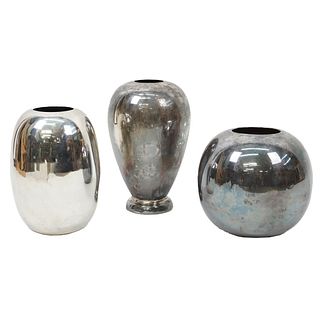 Modern Chrome Vases