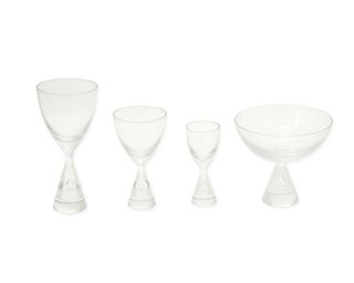 A set of Bent Severin "Princess" glass stemware