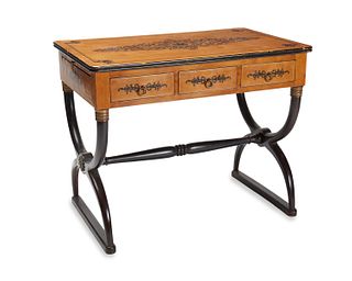 A Charles X-style parquetry desk