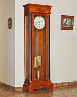 A Biedermeier-style Sligh longcase clock