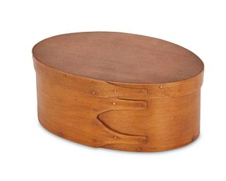A maple and pine bentwood Shaker box