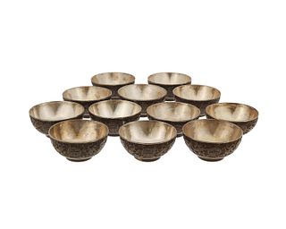 A set of Chinese rice bowls
