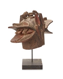 An African Senufo Janus Firespitter helmet mask