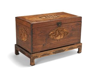 A Thai carved wood chest