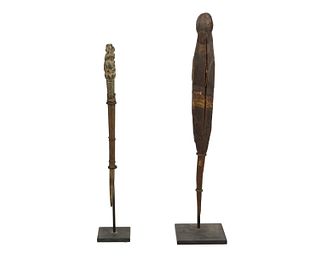 Two Oceanic figural implements