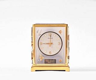 A mid 20th century Jaeger LeCoultre Amos Marina shelf clock