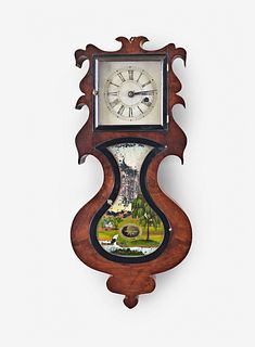 J.C. Brown lyre wall clock