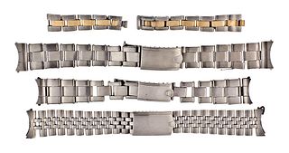 A lot of four mid 20th century Rolex bracelets