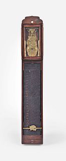 An interesting 19th century Japanese Wadokei or pillar clock with lacquer dial