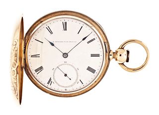 A good E. Howard series III pocket watch with 18 karat gold hunting case