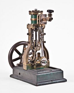 An early 20th century engineers model vertical steam engine