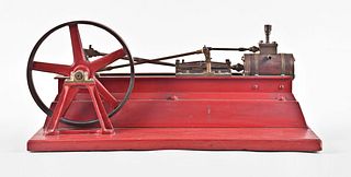 A 19th or early 20th century engineers model horizontal steam engine