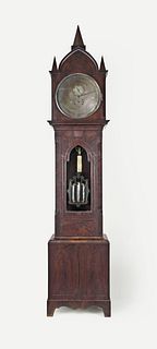 A good mid 19th century standing atronomical clock with pendulum marked C.E. Butler